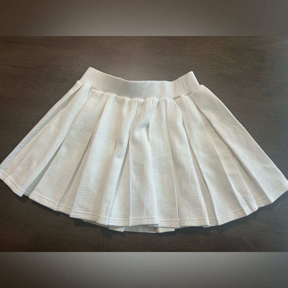 Love By Design Cream Skater Mini Skirt